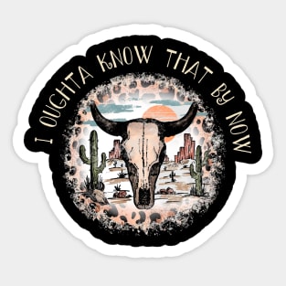 I Oughta Know That By Now Leopard Cactus Western Deserts Sticker
